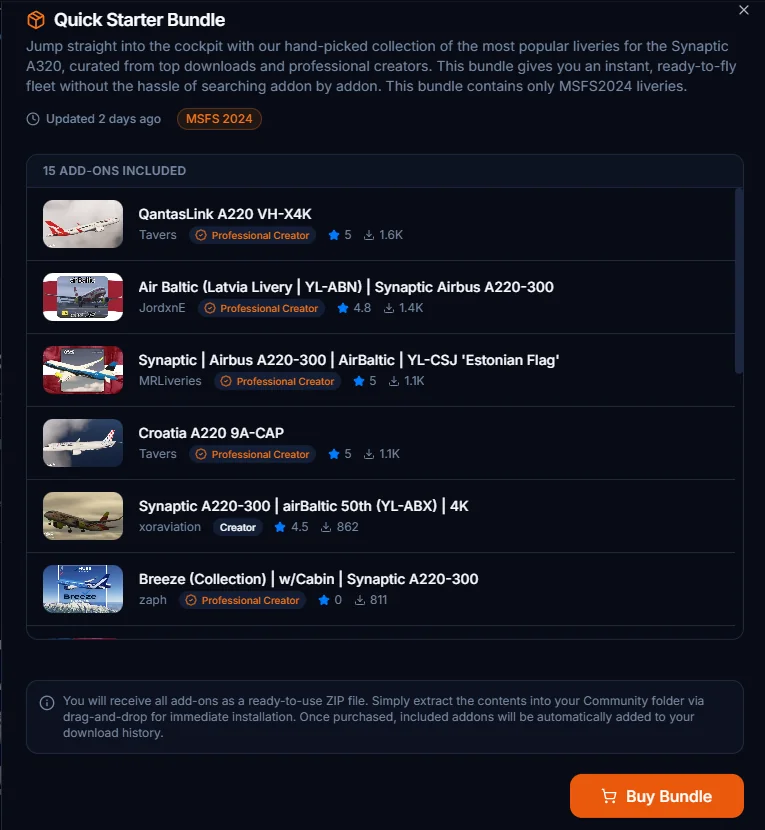 Charging for freeware livery bundles v0 hz69g4omjjhh1